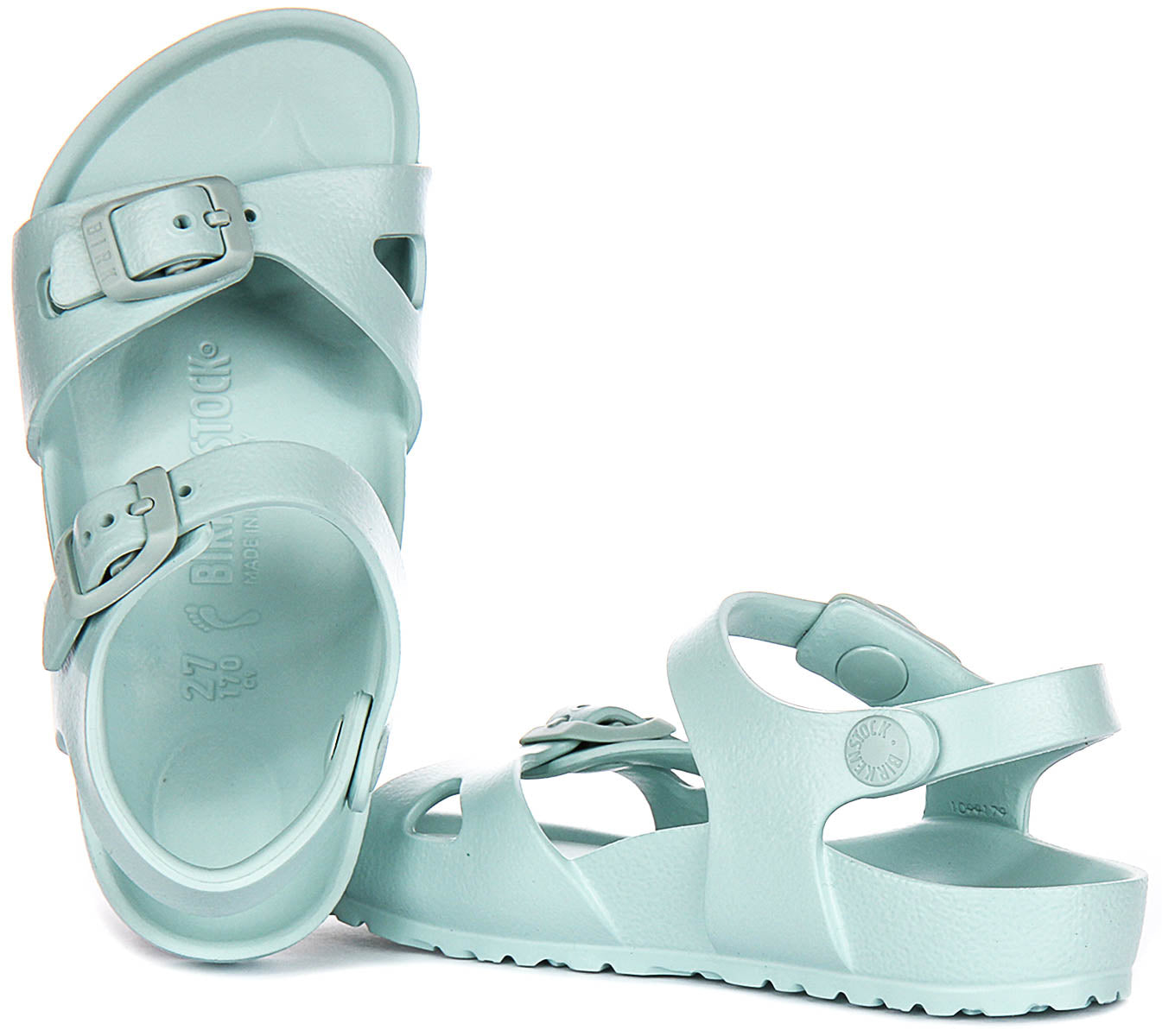 Sandalias Birkenstock Rio | EVA verde para niños - ajuste estrecho