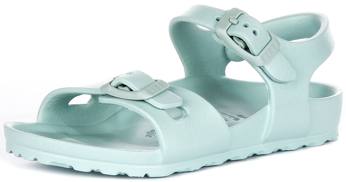 Sandalias Birkenstock Rio | EVA verde para niños - ajuste estrecho
