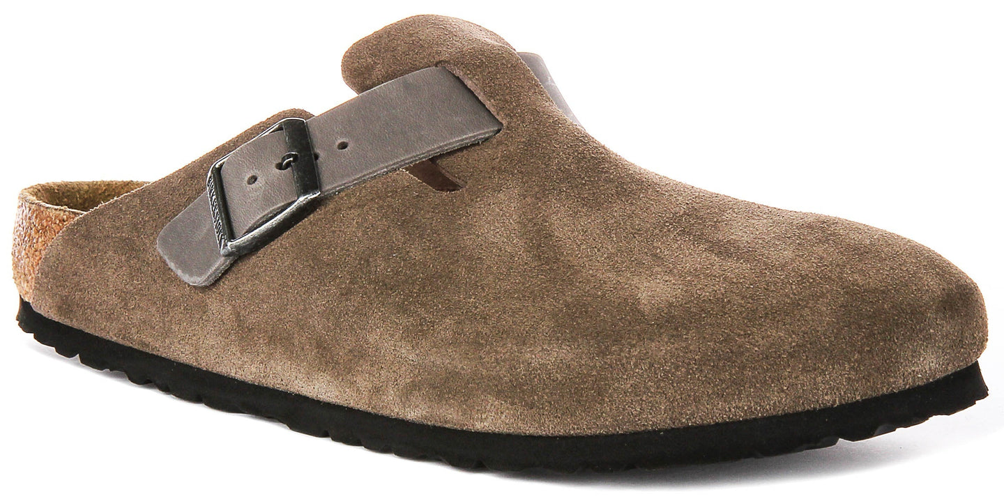 Birkenstock Boston Klompen | Bruin Birko-Flor voor Heren en Dames