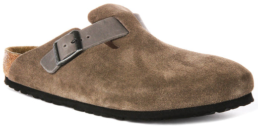 Birkenstock Boston Klompen | Bruin Birko-Flor voor Heren en Dames