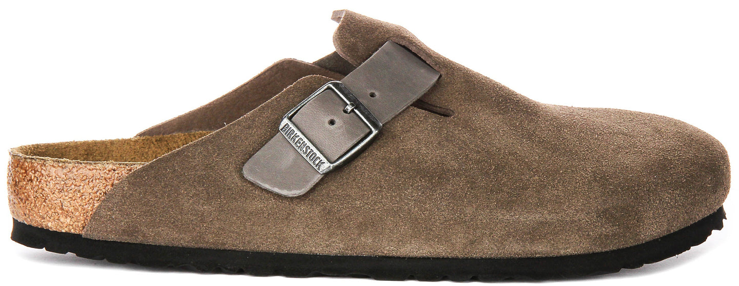 Birkenstock Boston Klompen | Bruin Birko-Flor voor Heren en Dames
