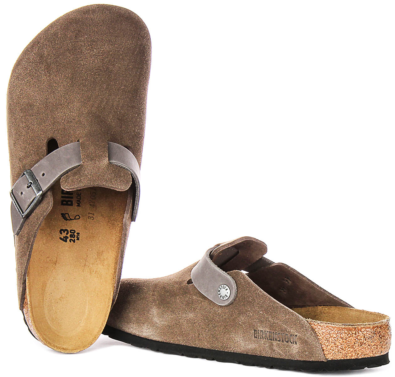 Birkenstock Boston Klompen | Bruin Birko-Flor voor Heren en Dames