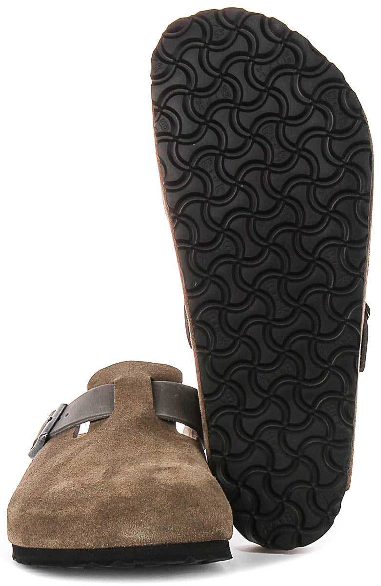 Birkenstock Boston Klompen | Bruin Birko-Flor voor Heren en Dames