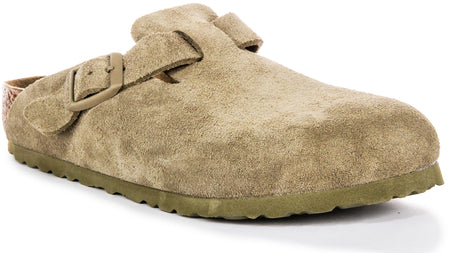 Birkenstock Boston Klompen | Khaki Birko-Flor voor Heren en Dames
