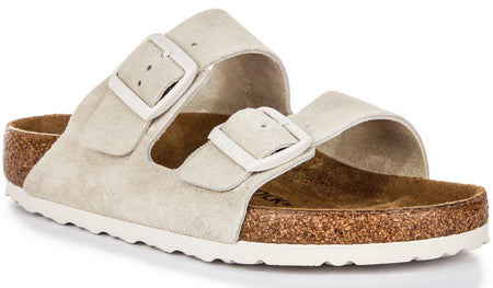 Birkenstock Arizona Sandalen | Lichtgrijs Birko-Flor voor Dames - Normale Pasvorm