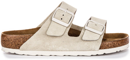 Birkenstock Arizona Sandalen | Lichtgrijs Birko-Flor voor Dames - Normale Pasvorm