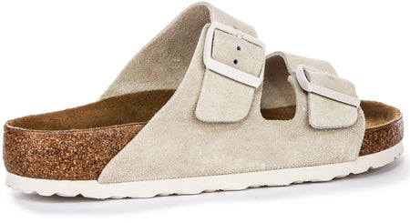 Birkenstock Arizona Sandalen | Lichtgrijs Birko-Flor voor Dames - Normale Pasvorm