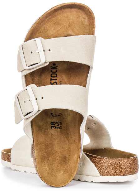 Birkenstock Arizona Sandalen | Lichtgrijs Birko-Flor voor Dames - Normale Pasvorm