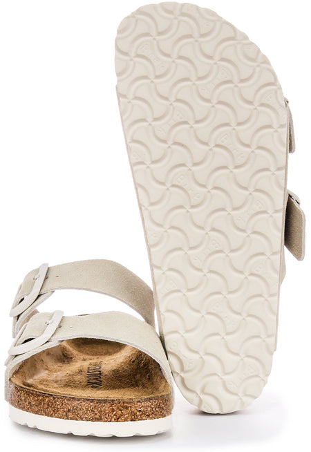 Birkenstock Arizona Sandalen | Lichtgrijs Birko-Flor voor Dames - Normale Pasvorm