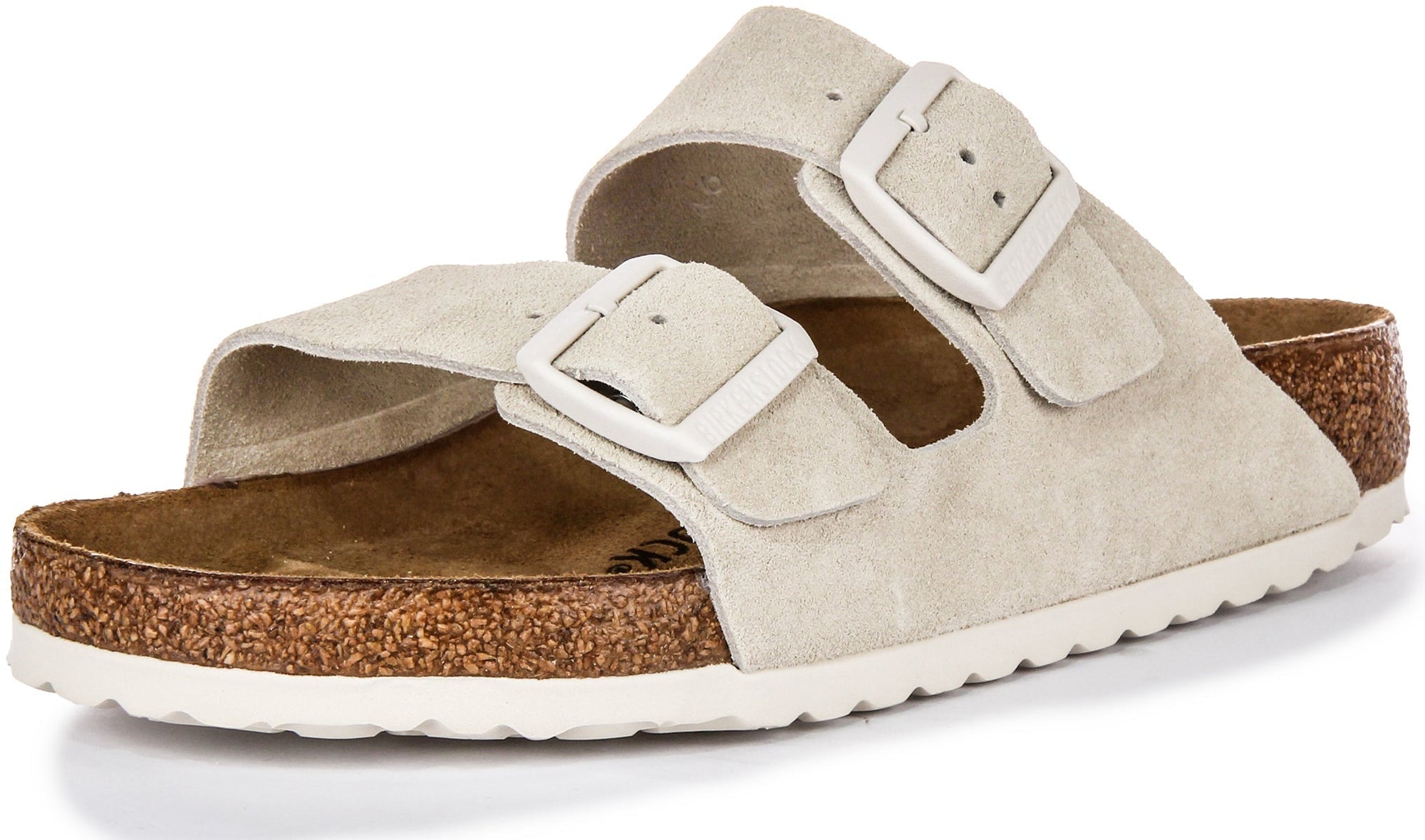 Birkenstock Arizona Sandalen | Lichtgrijs Birko-Flor voor Dames - Normale Pasvorm