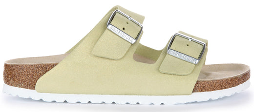 Sandalias Birkenstock Arizona | Cuero de gamuza verde claro para hombre y mujer