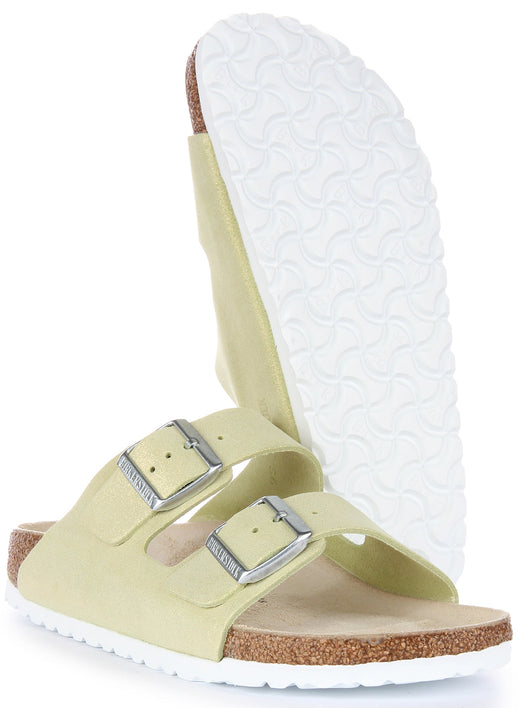 Sandalias Birkenstock Arizona | Cuero de gamuza verde claro para hombre y mujer