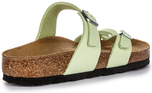 Sandalias Birkenstock Mayari | Cuero nobuk lima para mujeres
