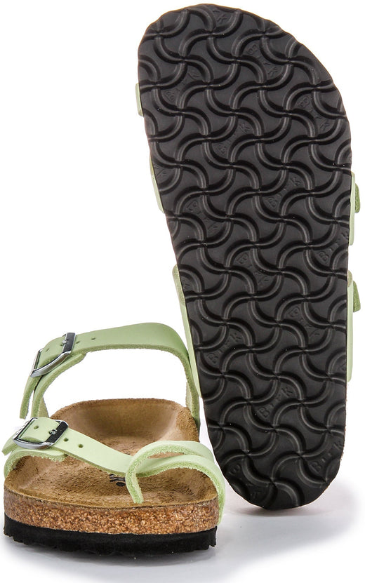 Sandalias Birkenstock Mayari | Cuero nobuk lima para mujeres