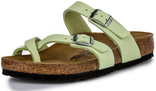 Sandalias Birkenstock Mayari | Cuero nobuk lima para mujeres