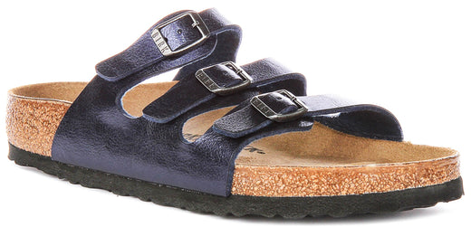 Sandalias Birkenstock Florida | Birko-Flor azul medianoche para hombres y mujeres - Ajuste regular