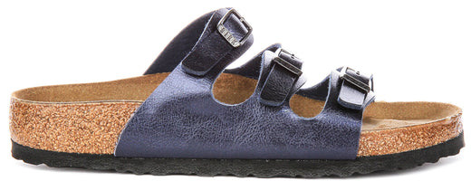 Sandalias Birkenstock Florida | Birko-Flor azul medianoche para hombres y mujeres - Ajuste regular