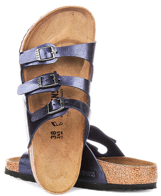 Sandalias Birkenstock Florida | Birko-Flor azul medianoche para hombres y mujeres - Ajuste regular