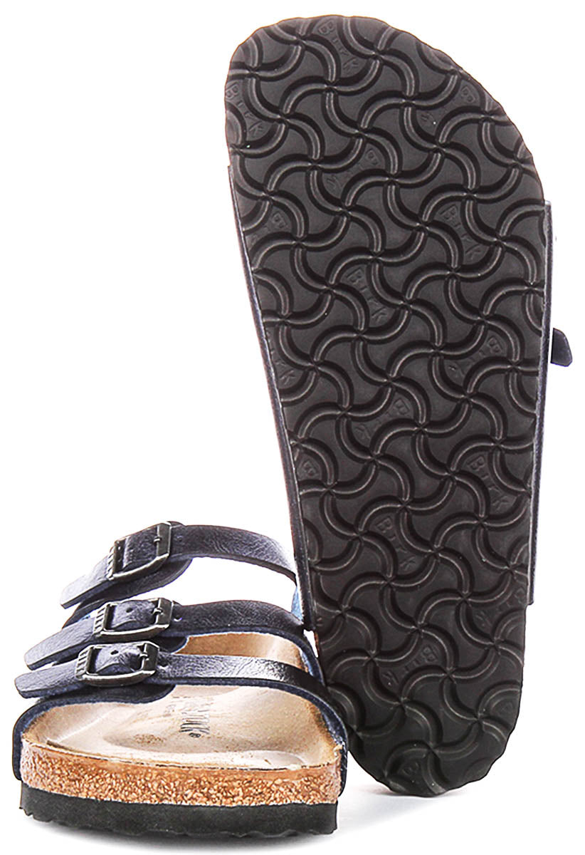 Sandalias Birkenstock Florida | Birko-Flor azul medianoche para hombres y mujeres - Ajuste regular