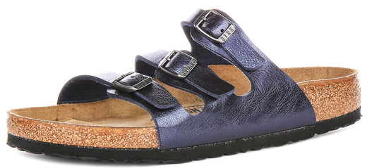 Sandalias Birkenstock Florida | Birko-Flor azul medianoche para hombres y mujeres - Ajuste regular