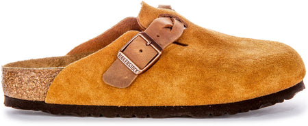 Birkenstock Boston Klompen | Mink suède leer - Gevlochten band voor dames
