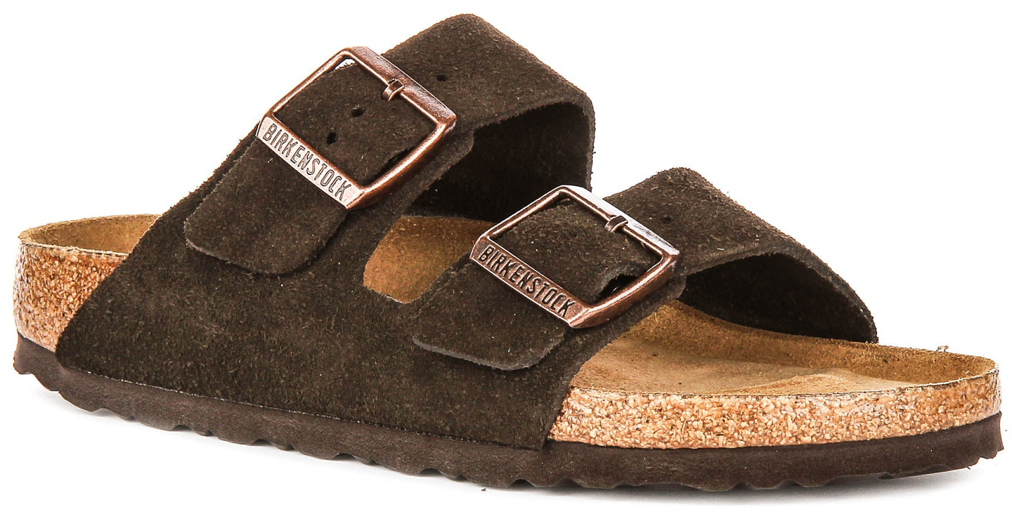 Birkenstock Arizona Sandalen | Mocha suède leer - Zacht Voetbed voor Mannen en Vrouwen - Smalle Pasvorm