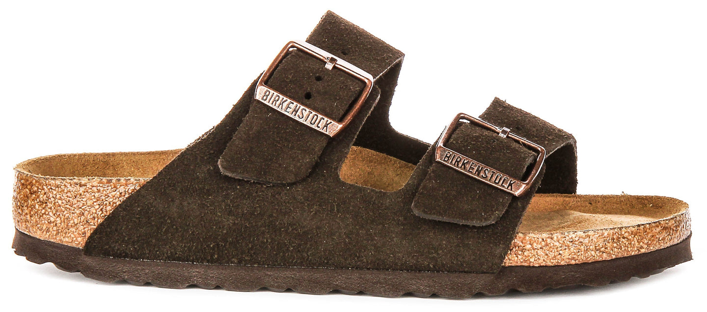 Birkenstock Arizona Sandalen | Mocha suède leer - Zacht Voetbed voor Mannen en Vrouwen - Smalle Pasvorm