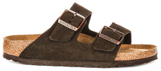 Birkenstock Arizona Sandalen | Mocha suède leer - Zacht Voetbed voor Mannen en Vrouwen - Smalle Pasvorm