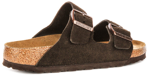 Birkenstock Arizona Sandalen | Mocha suède leer - Zacht Voetbed voor Mannen en Vrouwen - Smalle Pasvorm