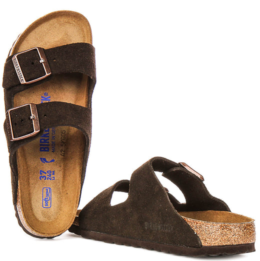 Birkenstock Arizona Sandalen | Mocha suède leer - Zacht Voetbed voor Mannen en Vrouwen - Smalle Pasvorm