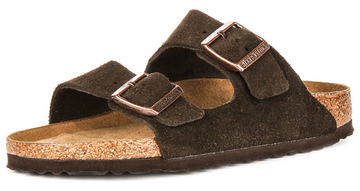 Birkenstock Arizona Sandalen | Mocha suède leer - Zacht Voetbed voor Mannen en Vrouwen - Smalle Pasvorm