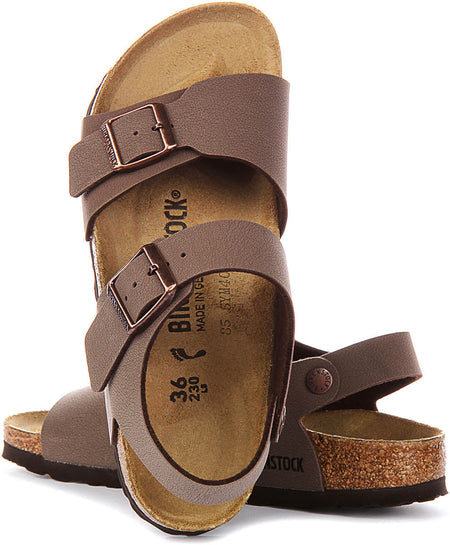Birkenstock New York Skor | Mocha Birko-Flor för barn - Smal passform