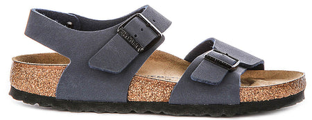 Chaussures Birkenstock New York | Tige signature Birkenstock marine pour enfants - Coupe étroite
