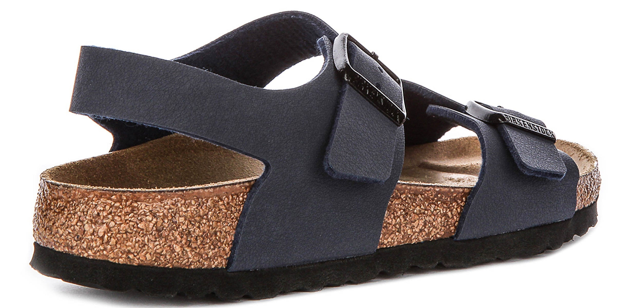 Chaussures Birkenstock New York | Tige signature Birkenstock marine pour enfants - Coupe étroite