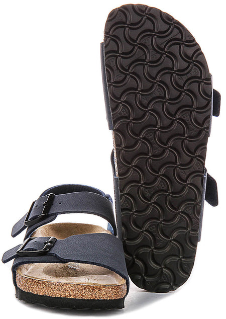Chaussures Birkenstock New York | Tige signature Birkenstock marine pour enfants - Coupe étroite