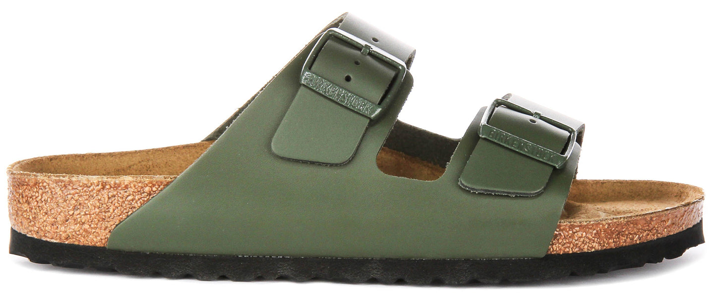 Birkenstock Arizona Sandalen | Olijfgroen Birko-Flor voor Heren en Dames - Normale Pasvorm
