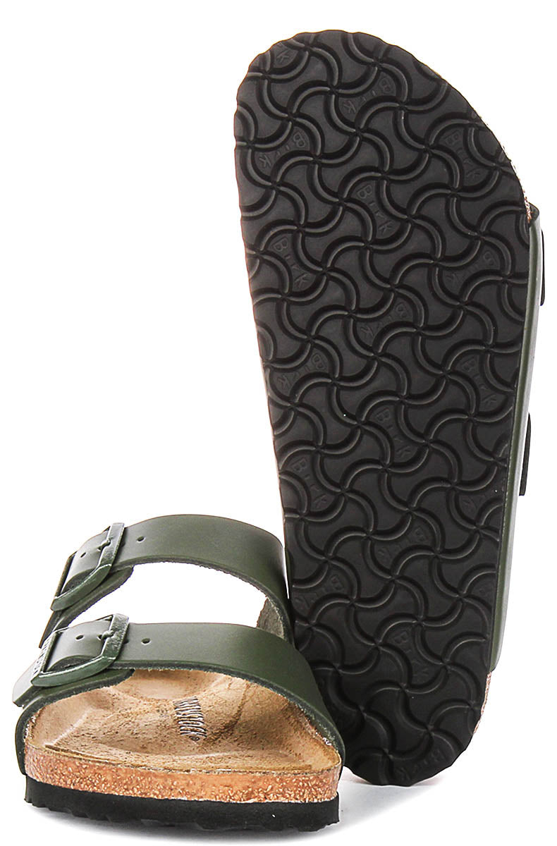 Birkenstock Arizona Sandalen | Olijfgroen Birko-Flor voor Heren en Dames - Normale Pasvorm