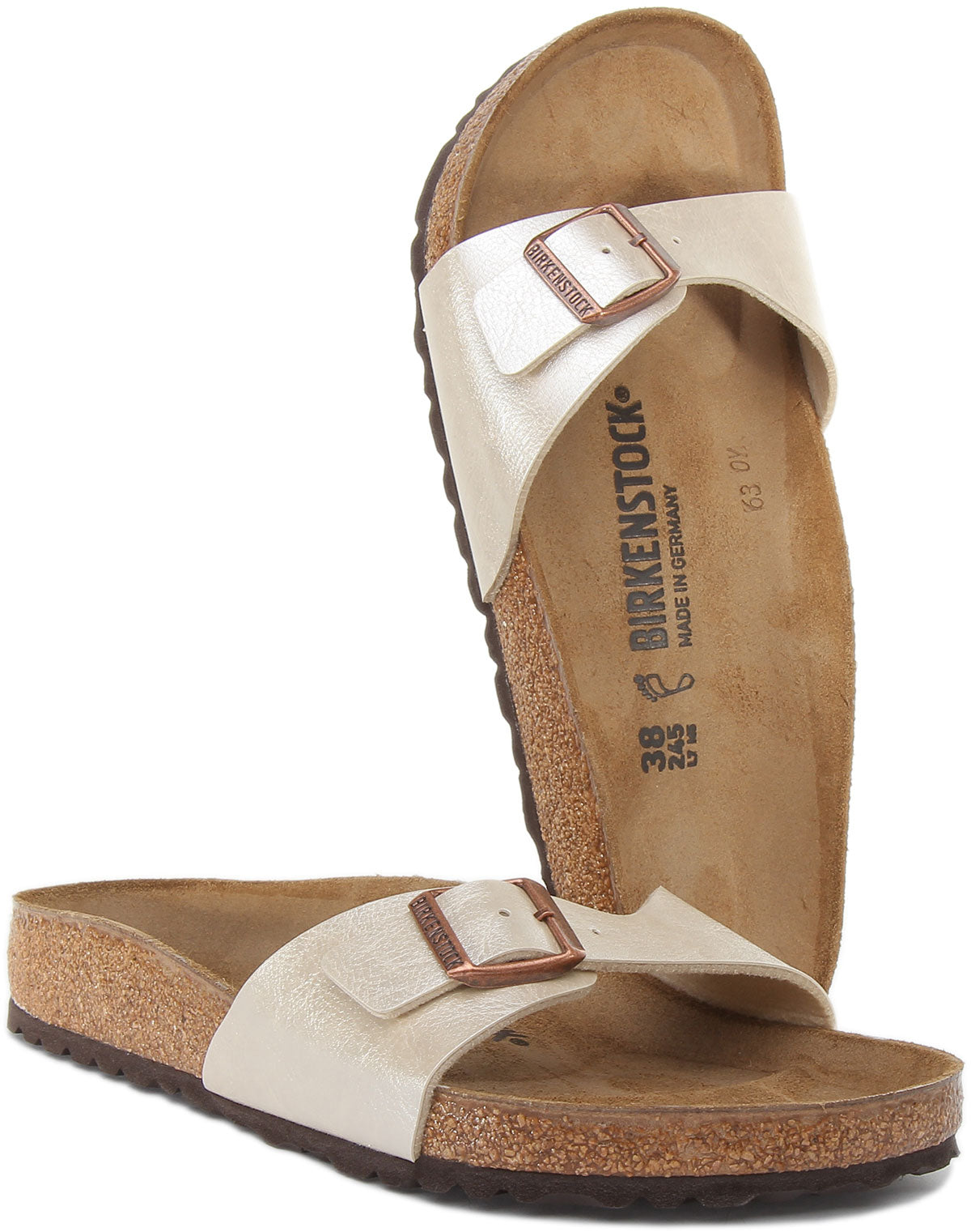 Birkenstock Madrid Sandalen | Wit Birko-Flor voor Dames