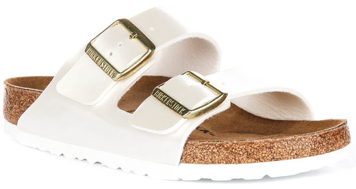 Birkenstock Arizona Sandalen | Parelwit Birko-Flor voor Kinderen - Normale Pasvorm