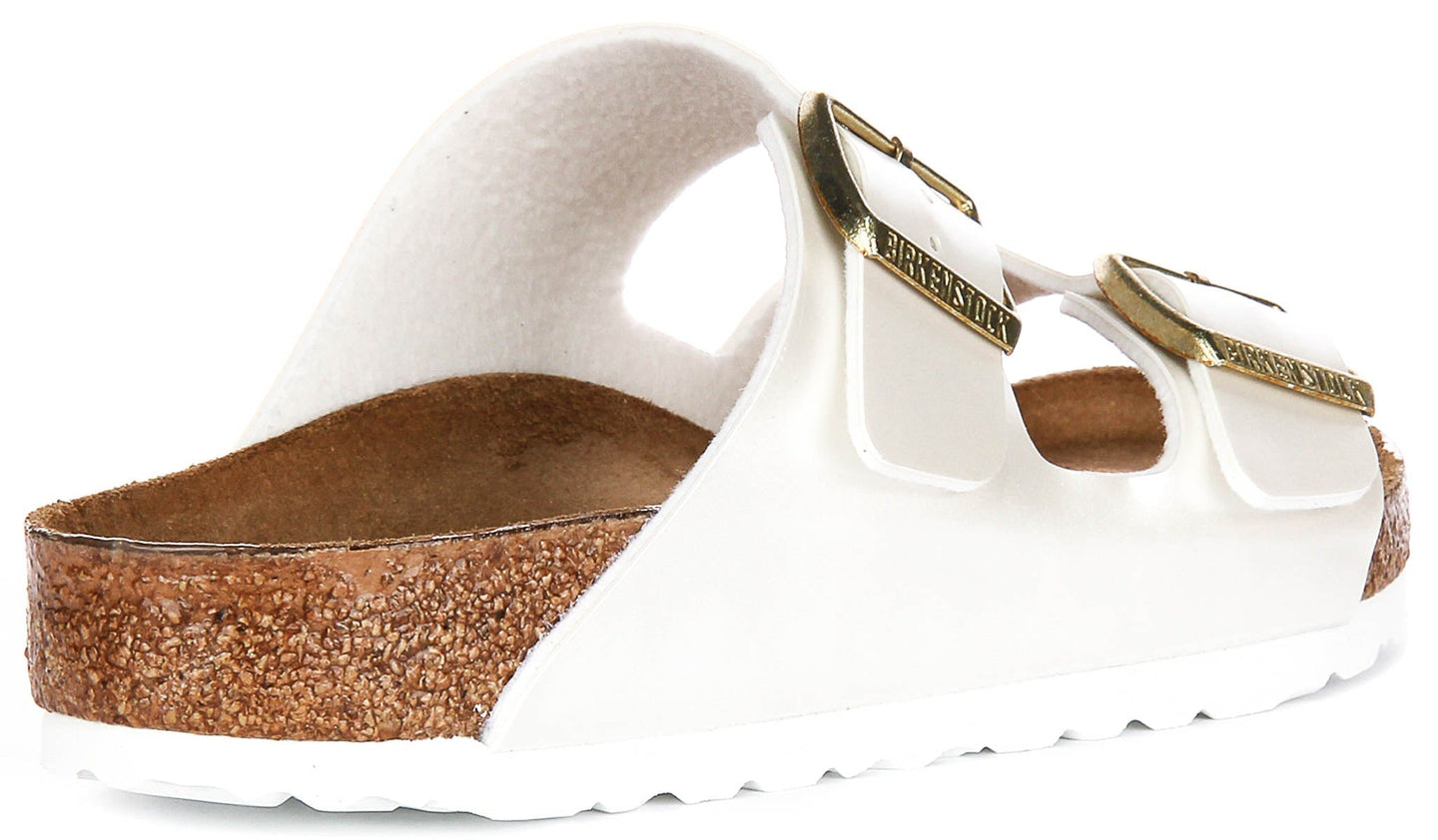 Birkenstock Arizona Sandalen | Parelwit Birko-Flor voor Kinderen - Normale Pasvorm