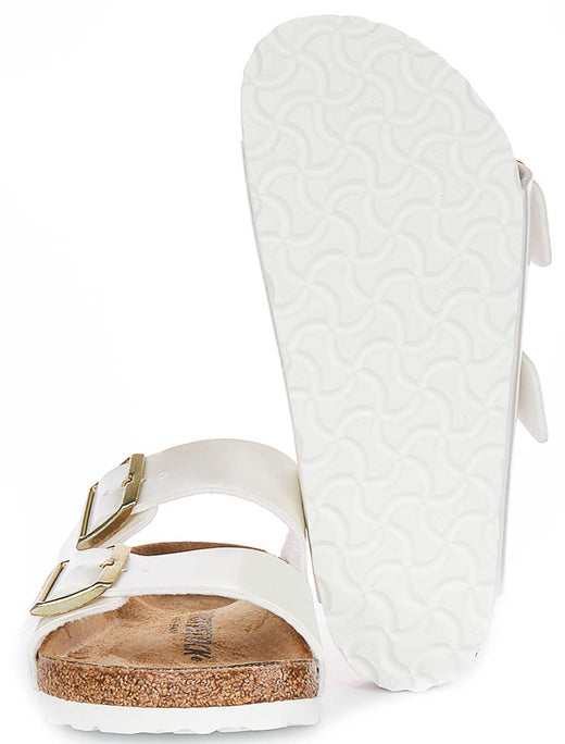 Birkenstock Arizona Sandalen | Parelwit Birko-Flor voor Kinderen - Normale Pasvorm