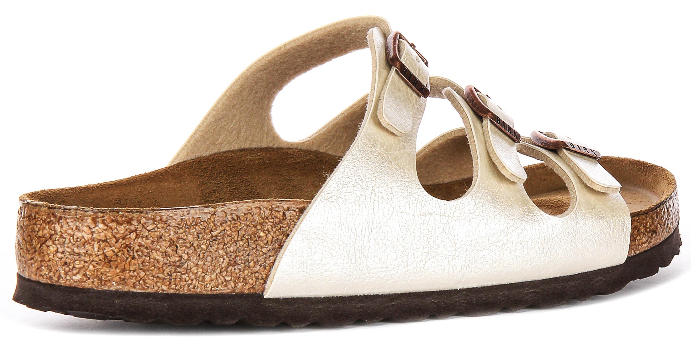 Sandalias Birkenstock Florida | Birko-Flor blanco perla para mujeres - ajuste regular