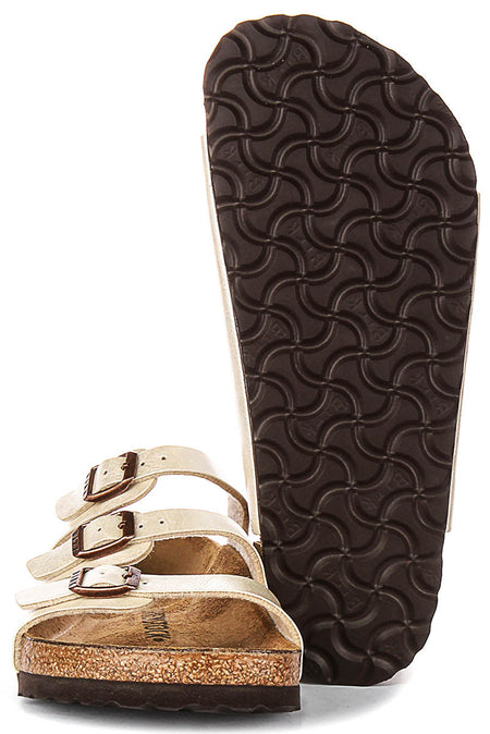 Sandalias Birkenstock Florida | Birko-Flor blanco perla para mujeres - ajuste regular