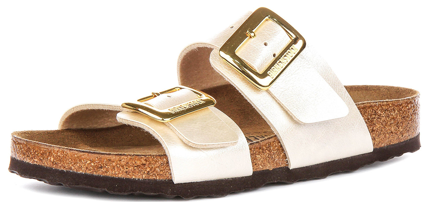Birkenstock Sydney Comfort Klompen | Parelwit Birko-Flor voor Vrouwen - Normale Pasvorm