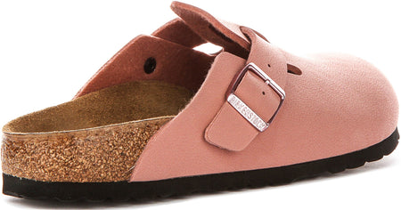 Sabots Birkenstock Boston | Birko-Flor rose pour enfants - Coupe étroite