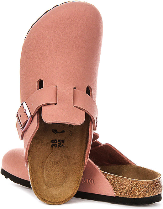 Birkenstock Boston Klompen | Roze Birko-Flor voor Kinderen - Smalle Pasvorm