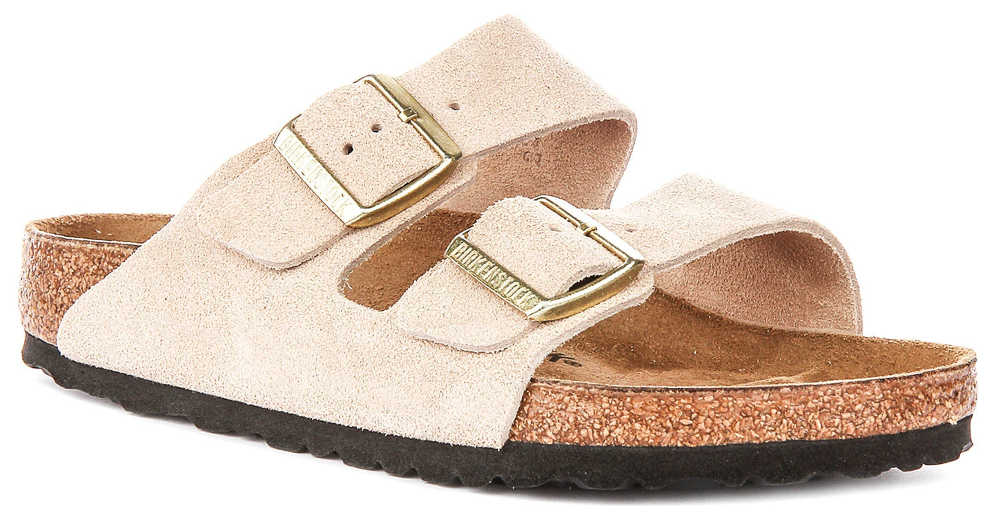 Birkenstock Arizona Sandalen | Zandkleurig Birko-Flor voor Vrouwen - Normale Pasvorm