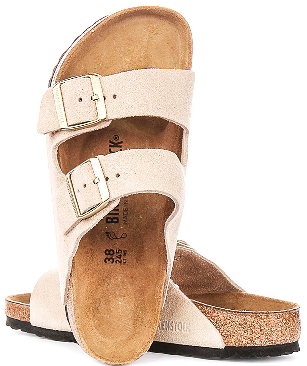 Birkenstock Arizona Sandalen | Zandkleurig Birko-Flor voor Vrouwen - Normale Pasvorm