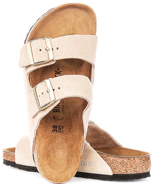 Birkenstock Arizona Sandalen | Zandkleurig Birko-Flor voor Vrouwen - Normale Pasvorm