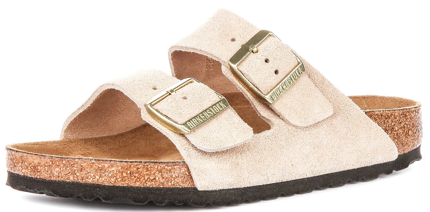 Birkenstock Arizona Sandalen | Zandkleurig Birko-Flor voor Vrouwen - Normale Pasvorm